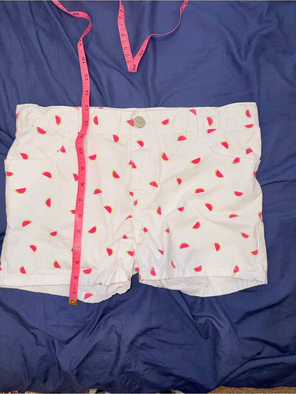 The Children's Place Girls Size 12 White Watermelon Print Cotton Shorts - Picture 6 of 6
